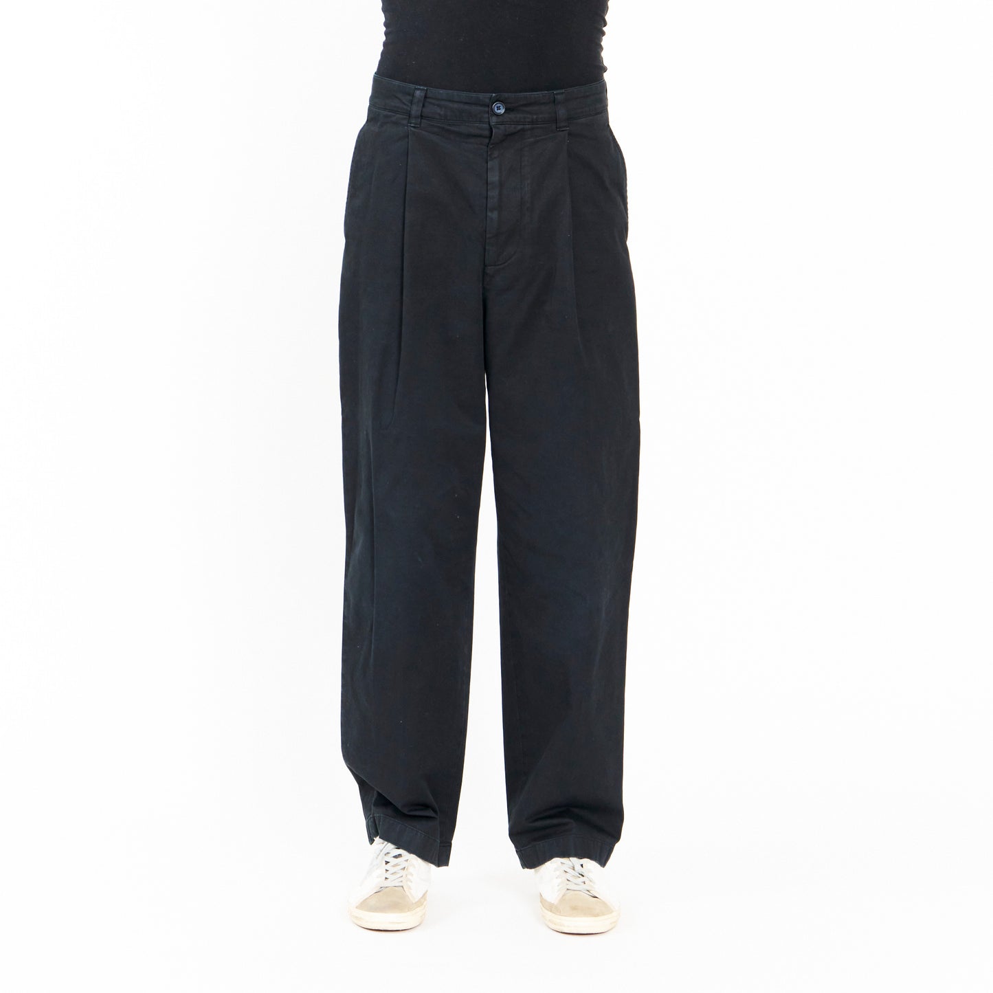 Wide Leg Black Pleated Pants
