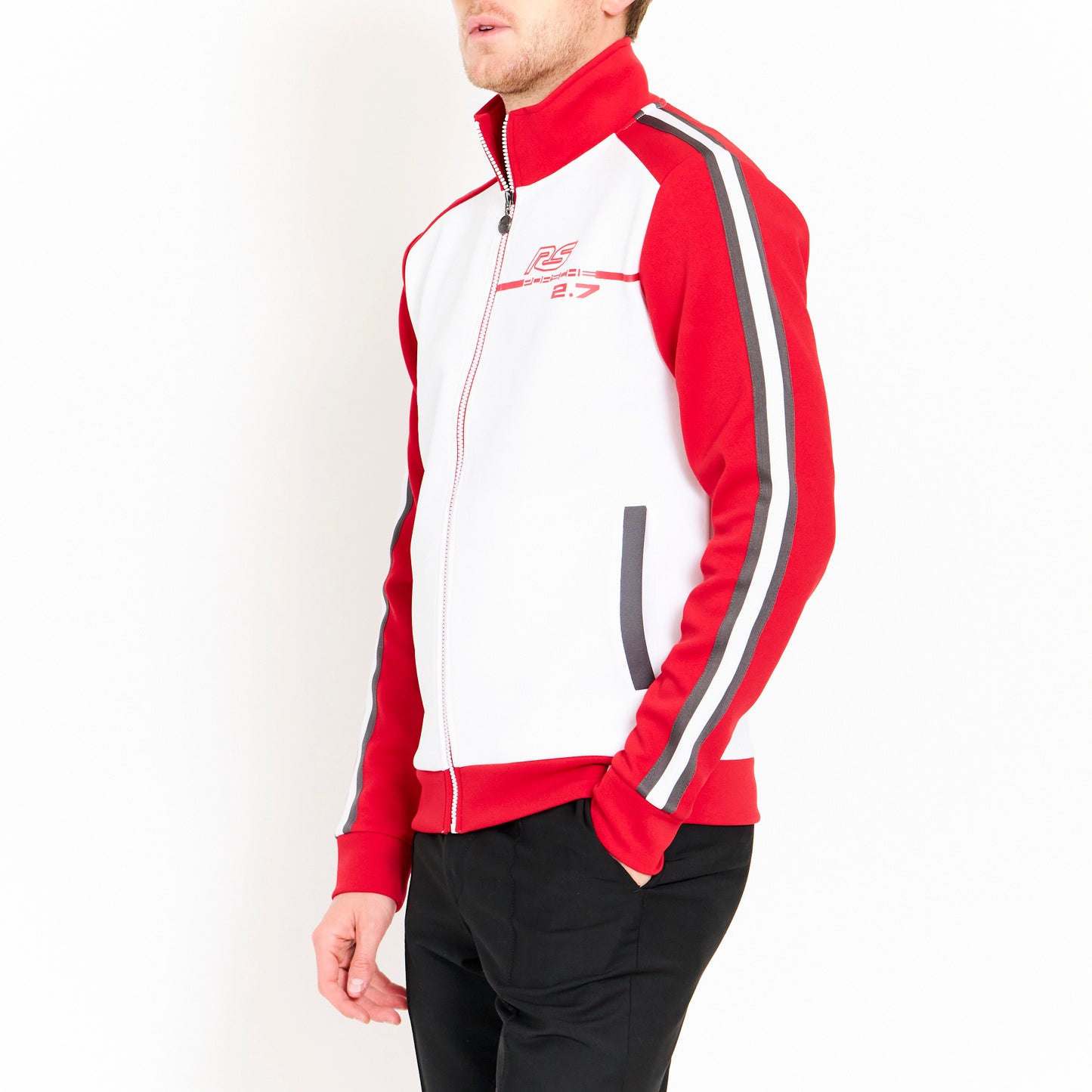 Red and White Racing Cardigan