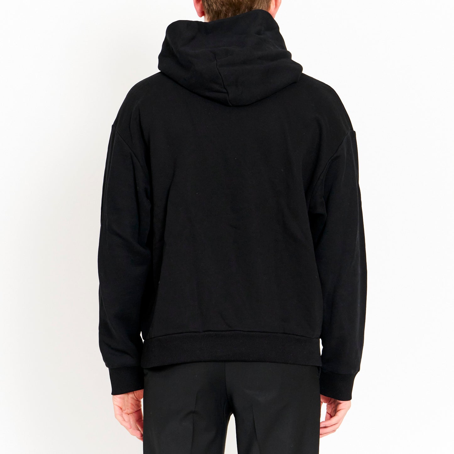 Black Cotton Hoodie
