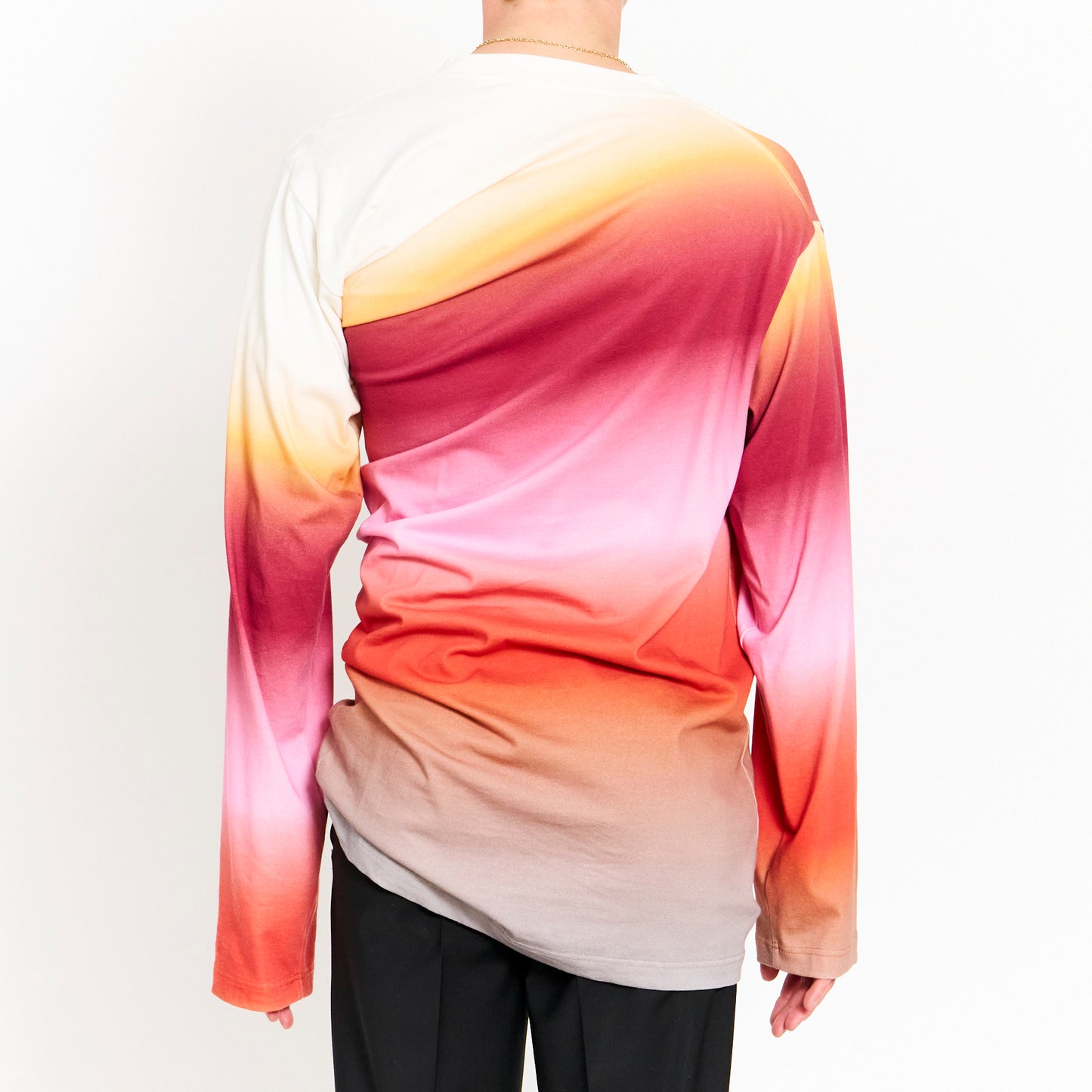 Asymmetrical Tie Dye Long Sleeve Top