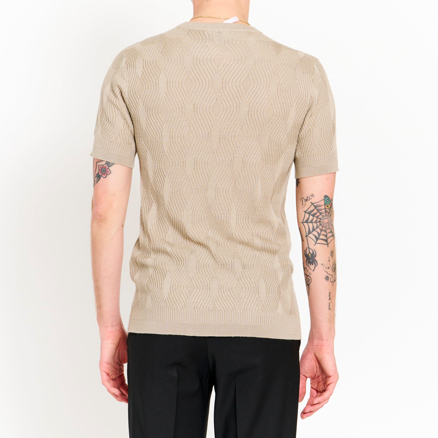 Beige Knitted Tshirt