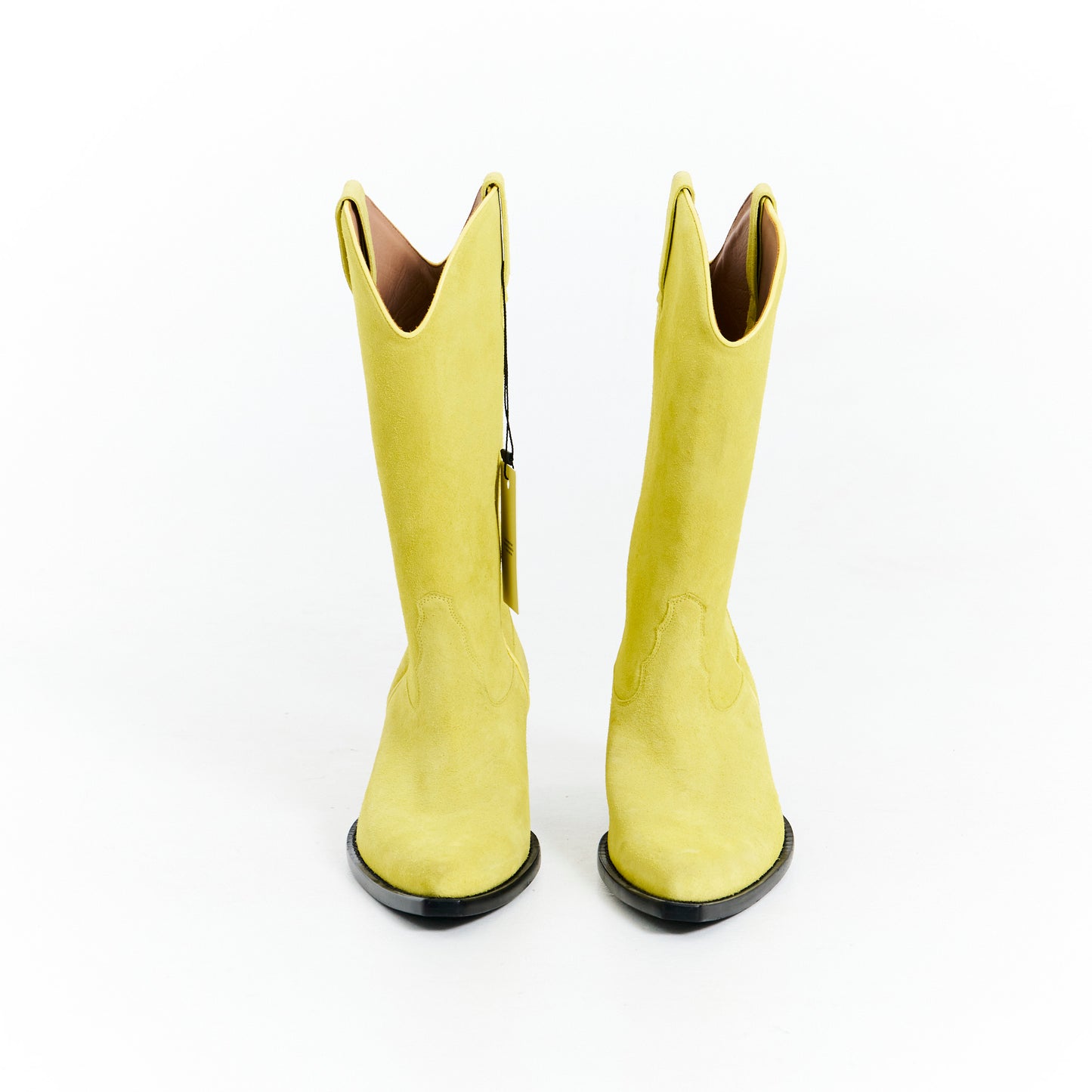 Yellow Suede Cowboy Boots
