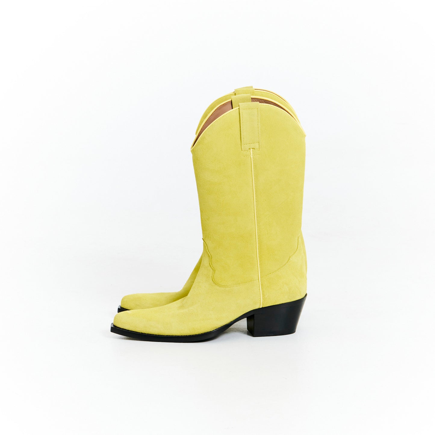 Yellow Suede Cowboy Boots