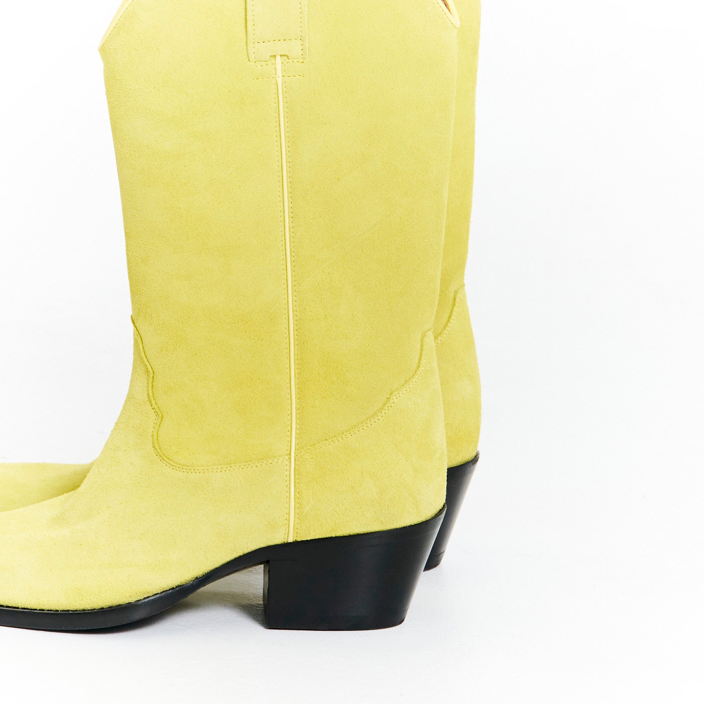 Yellow Suede Cowboy Boots