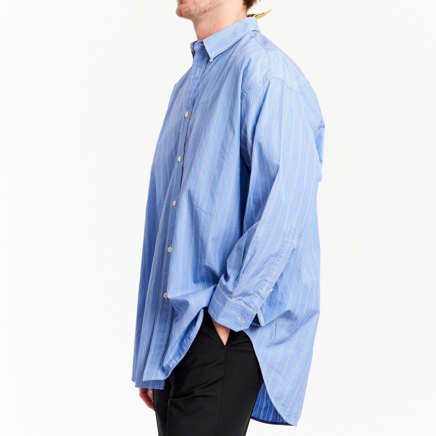 Oversized Blue Pinstripe Shirt