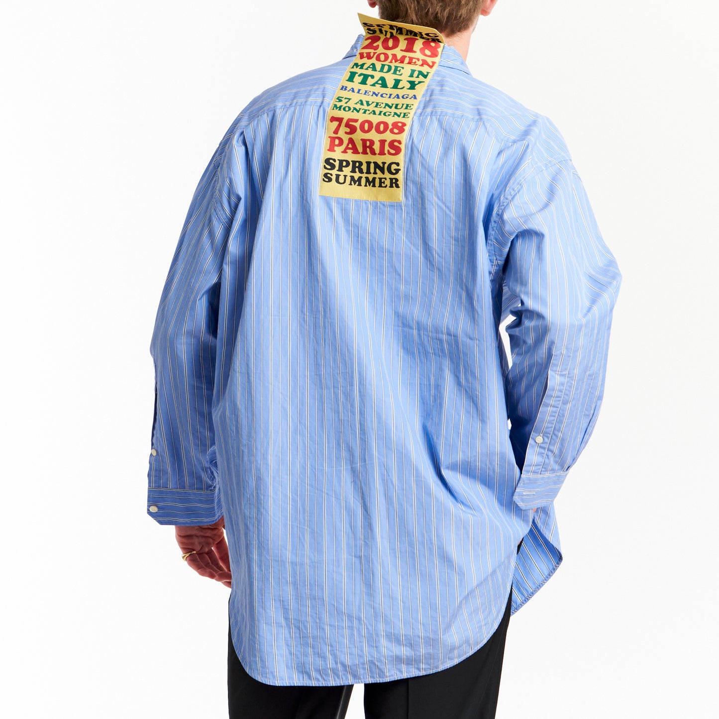 Oversized Blue Pinstripe Shirt