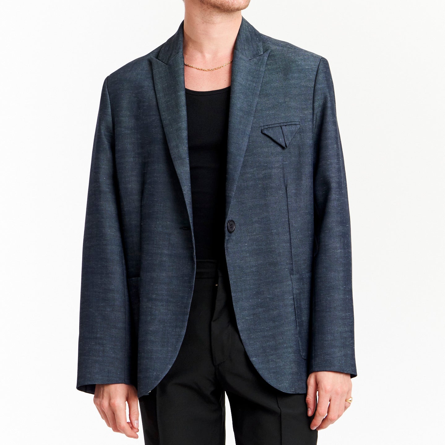 Blue Cotton Blazer