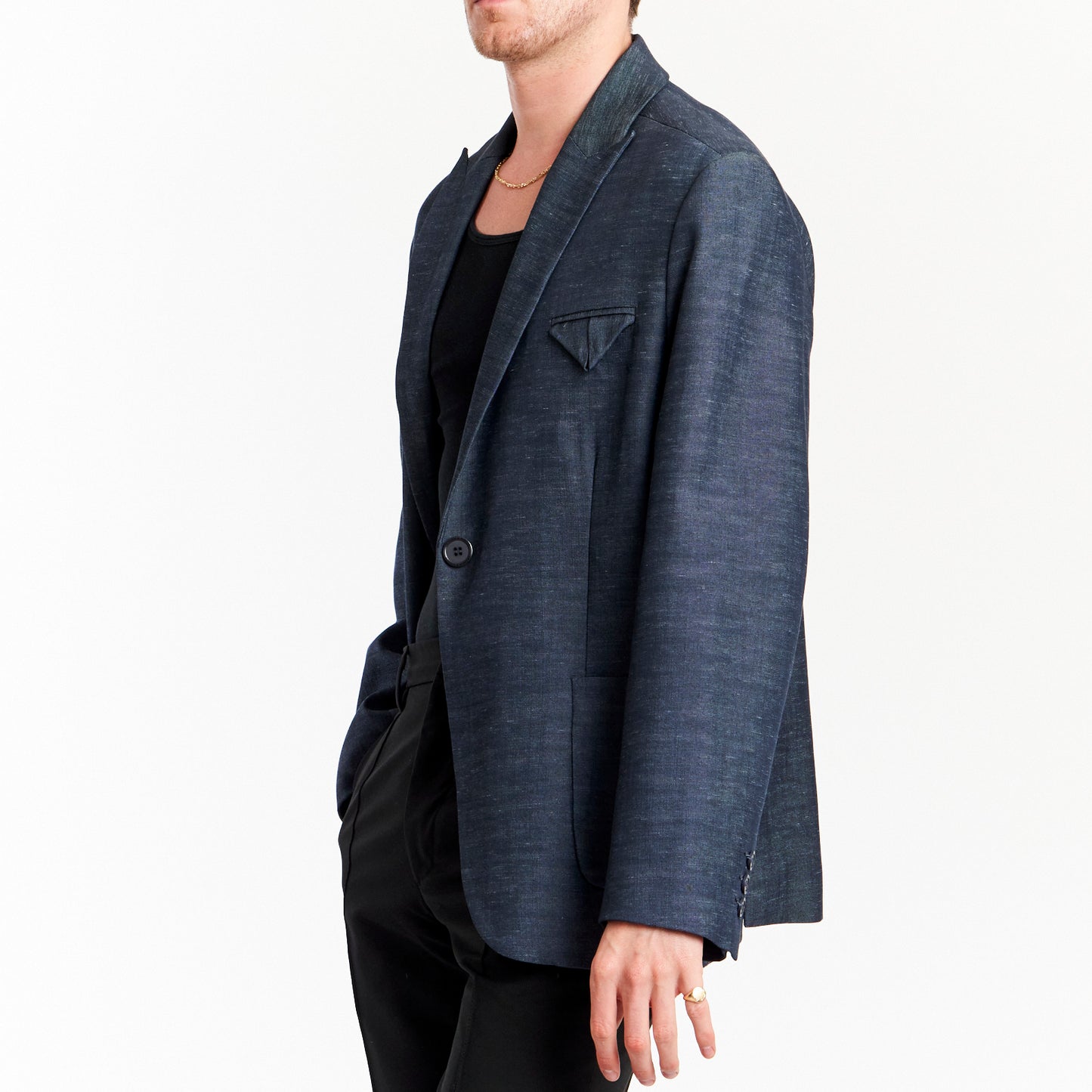 Blue Cotton Blazer