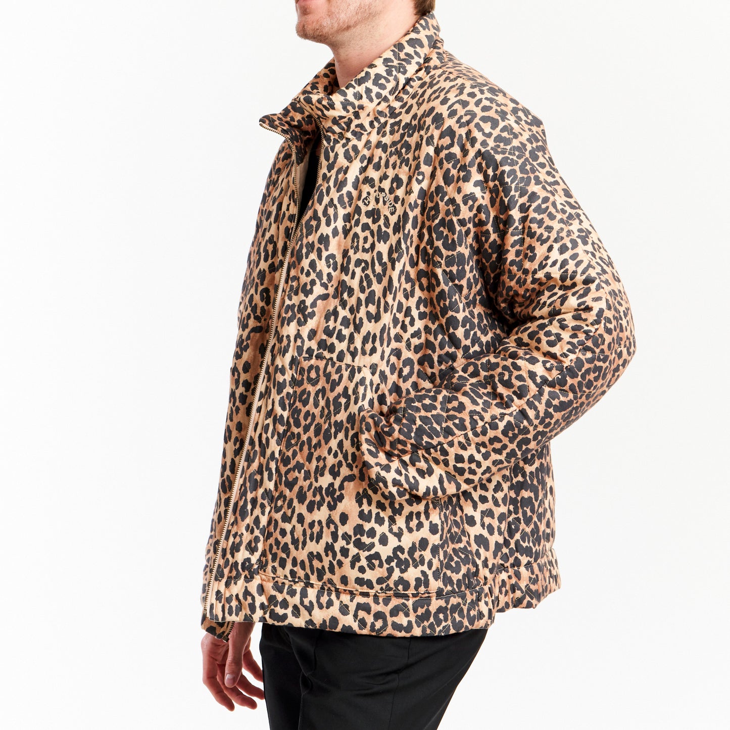 Leopard Print Quilted Jacket