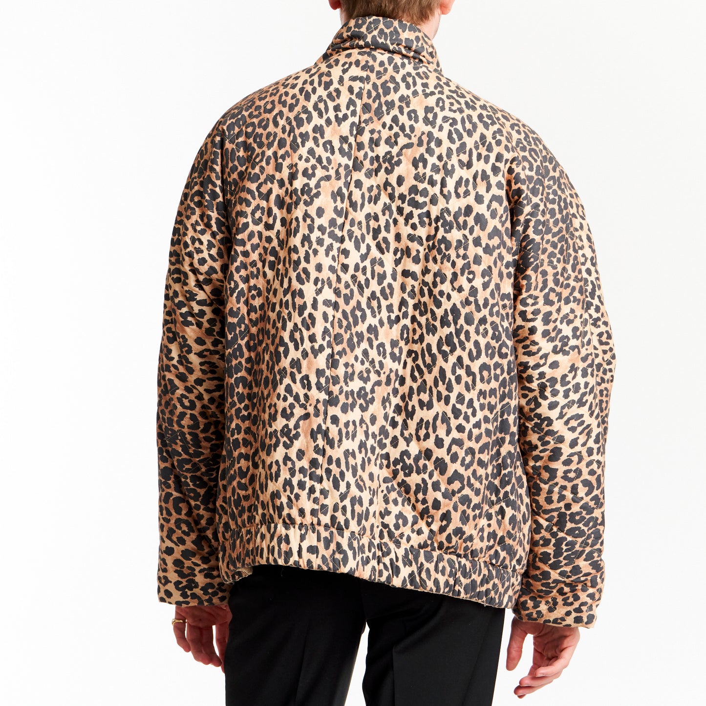 Leopard Print Quilted Jacket