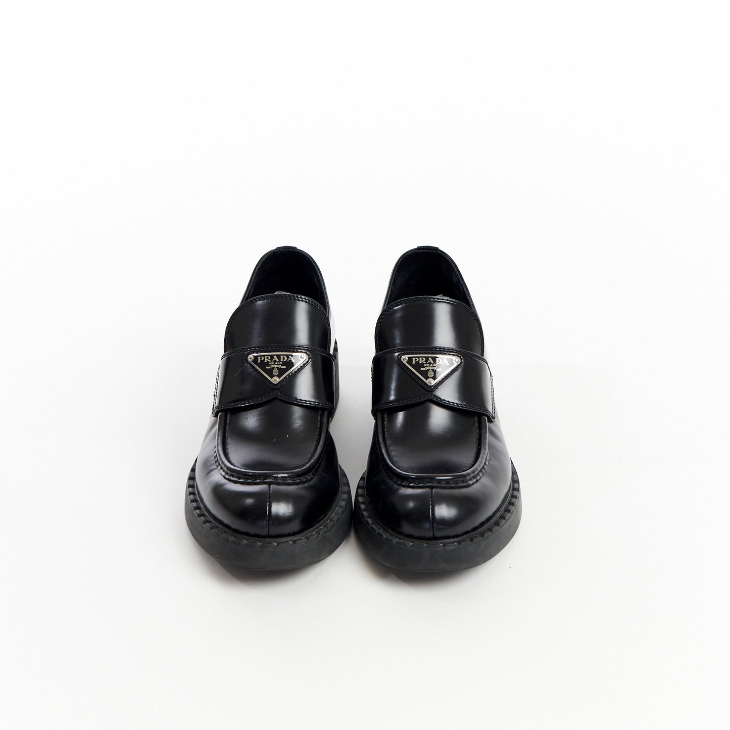 Women's Black Leather Loafers