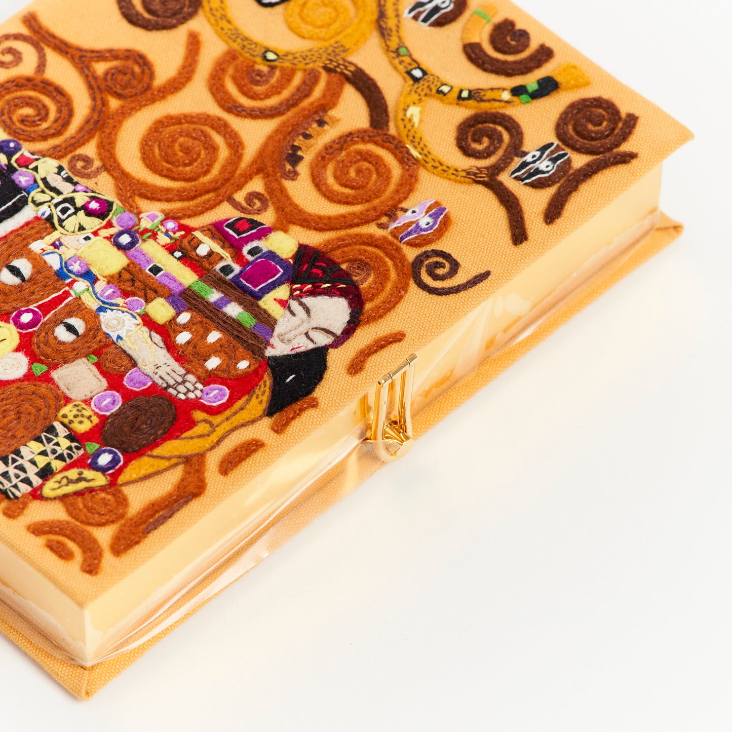 RARE Yellow Limited Edition Embroidered Book Clutch