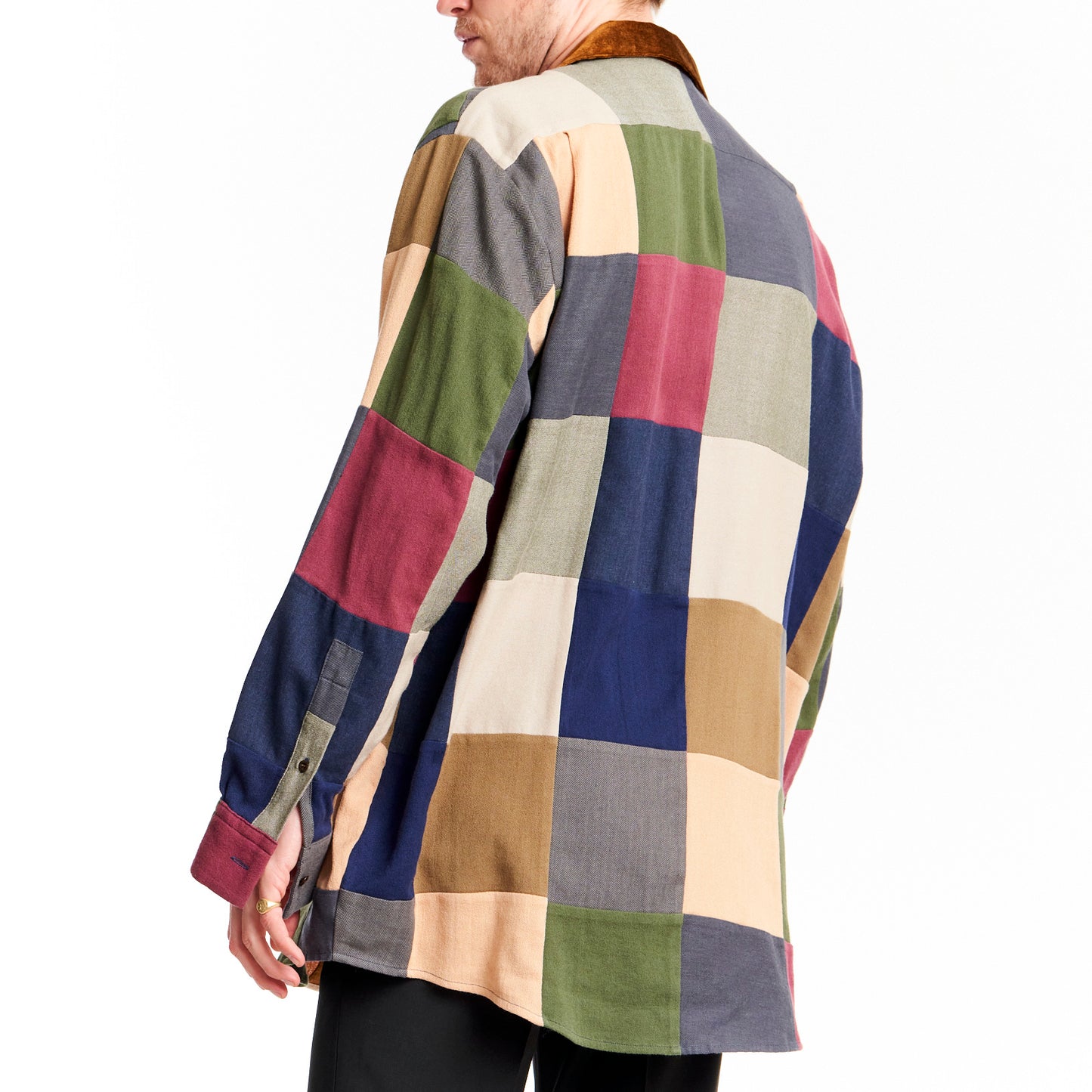 Oversized Patchwork Shirt