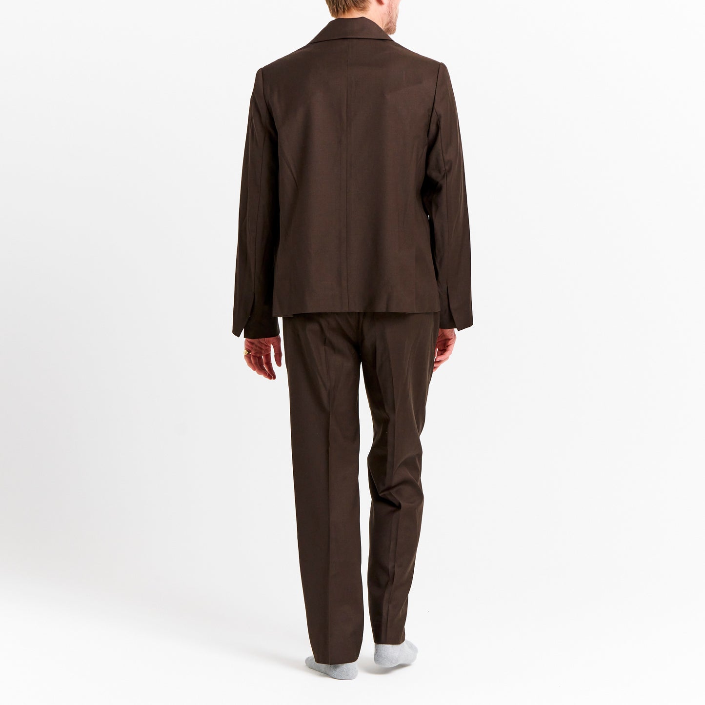Relaxed Fit Brown Suit